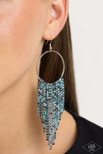 Load image into Gallery viewer, Steamlined Shimmer -Blue (Rhinestone) Earring
