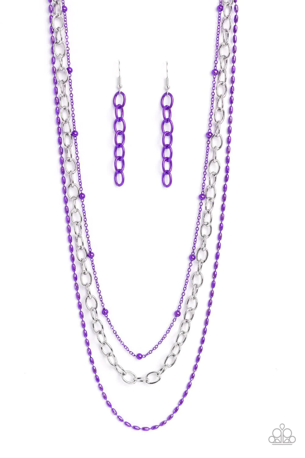 Mardi Gras Mayhem - Purple  Necklace