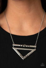 Load image into Gallery viewer, Triangulated Twinkle - Silver Necklace freeshipping - JewLz4u Gemstone Gallery
