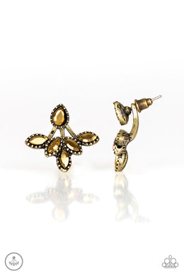 A Force To BEAM Reckoned With - Brass Post Earring freeshipping - JewLz4u Gemstone Gallery