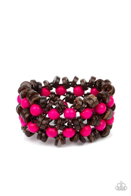 Tahiti Tourist - Pink Bracelet freeshipping - JewLz4u Gemstone Gallery