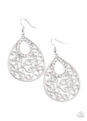 Seize The Stage White Earring freeshipping - JewLz4u Gemstone Gallery