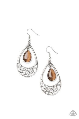 DEW You Feel Me? - Brown Earring freeshipping - JewLz4u Gemstone Gallery