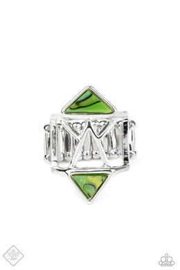 Making Me Edgy Green Ring (SS-12/2020) freeshipping - JewLz4u Gemstone Gallery