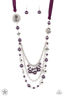 All The Trimmings - Purple Necklace freeshipping - JewLz4u Gemstone Gallery