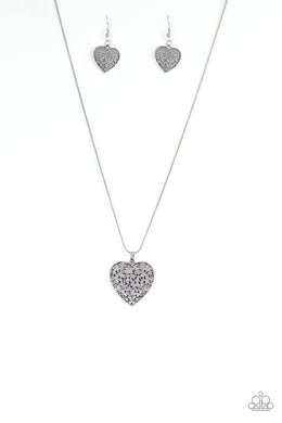 Look Into Your Heart Silver Necklace freeshipping - JewLz4u Gemstone Gallery