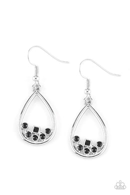 Raindrop Radiance Black Earring freeshipping - JewLz4u Gemstone Gallery