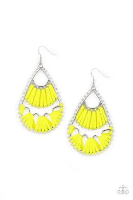 Samba Scene - Yellow Earring freeshipping - JewLz4u Gemstone Gallery