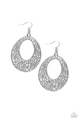 Serenely Shattered  Silver Earring freeshipping - JewLz4u Gemstone Gallery