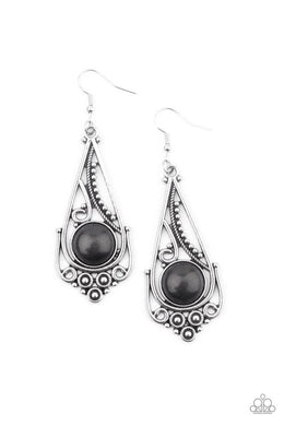 Canyon Climate - Black Earring freeshipping - JewLz4u Gemstone Gallery