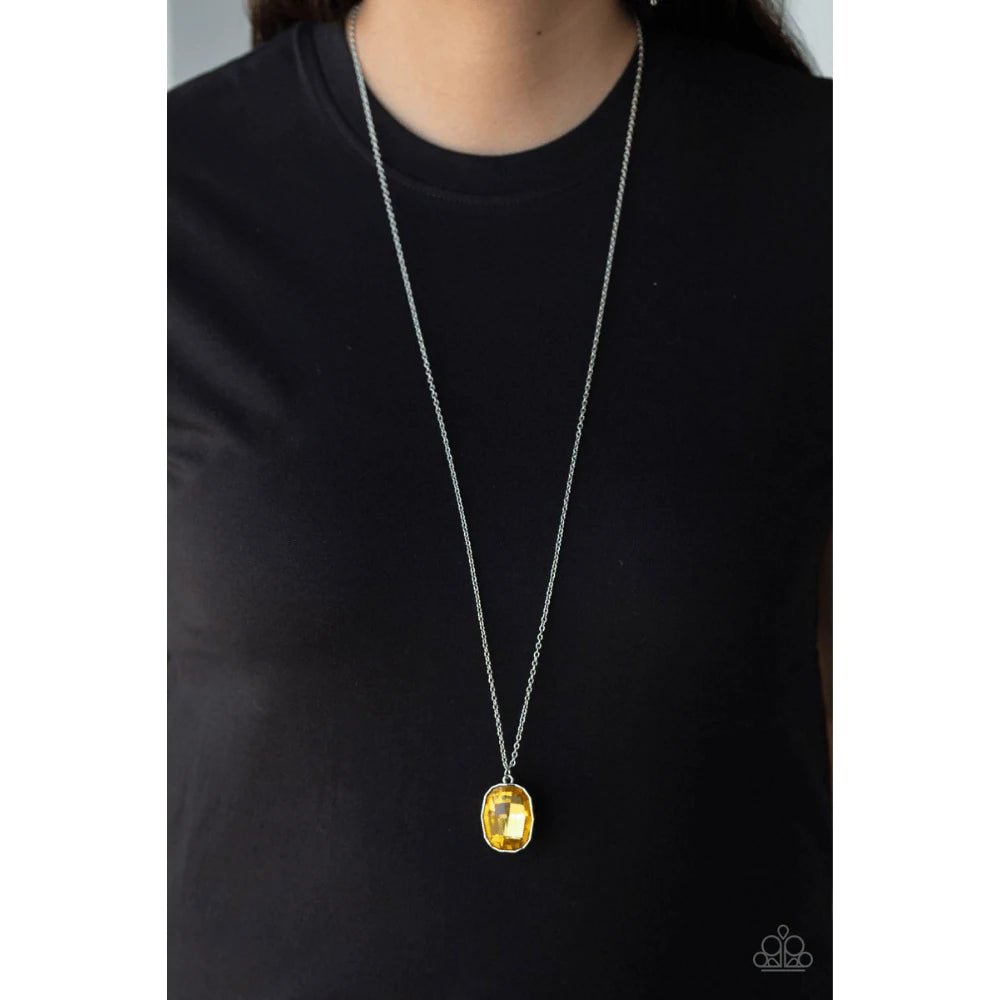 Icy Opalescence - Yellow Necklace