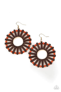 Solar Flare - Orange Earring freeshipping - JewLz4u Gemstone Gallery