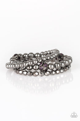 Noticeably Noir Purple (Gunmetal) Bracelet freeshipping - JewLz4u Gemstone Gallery