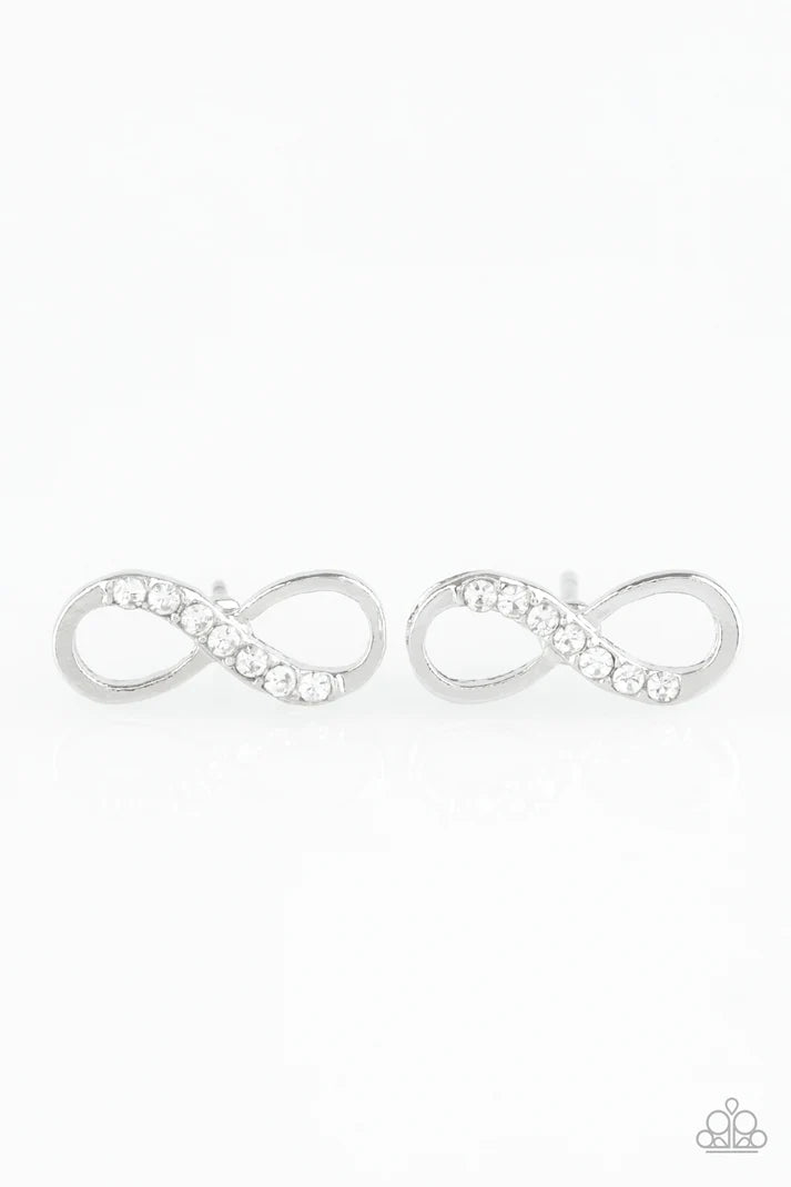 Never-Ending Elegance - White Post Earring