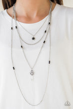 Load image into Gallery viewer, Key Keynote - Black (Beaded Pendant) Necklace
