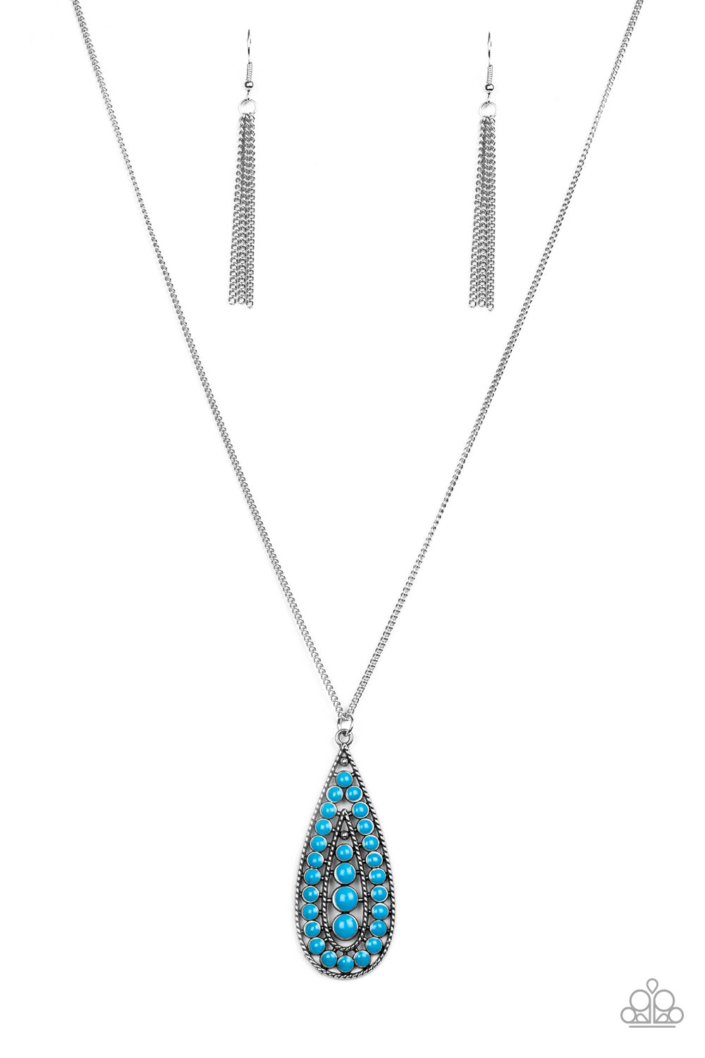 Tiki Tease - Blue Necklace freeshipping - JewLz4u Gemstone Gallery