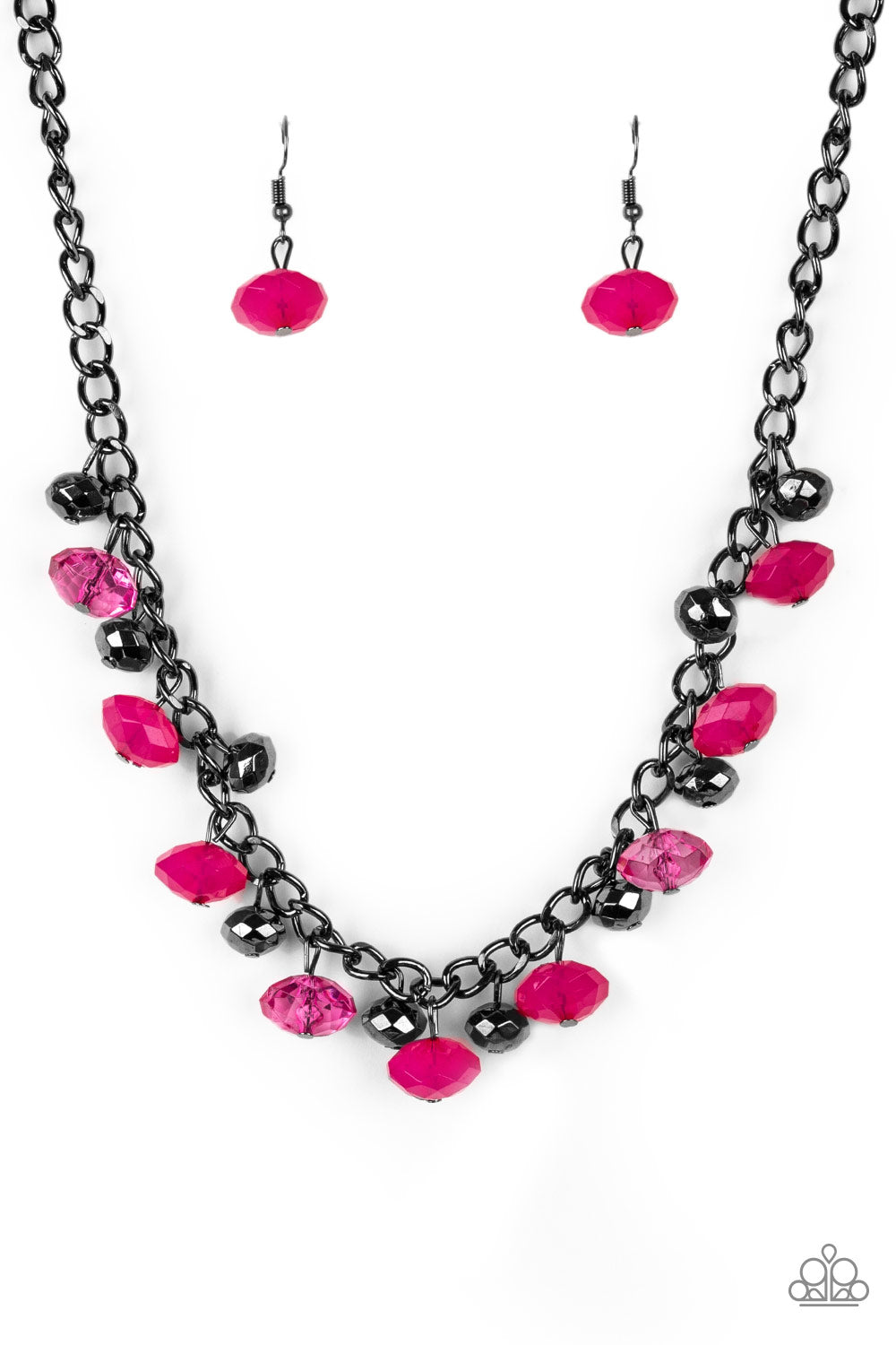 Runway Rebel - Pink Necklace freeshipping - JewLz4u Gemstone Gallery