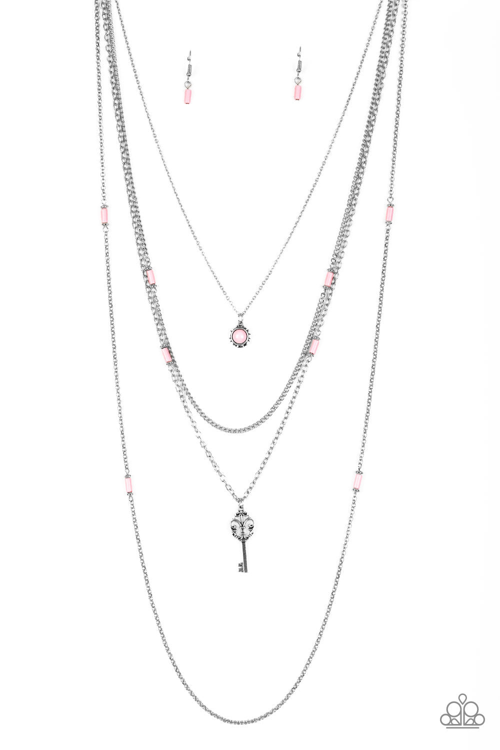 Key Keynote - Pink Necklace freeshipping - JewLz4u Gemstone Gallery