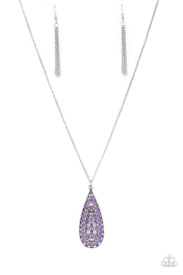 Tiki Tease - Purple Necklace freeshipping - JewLz4u Gemstone Gallery