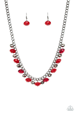 Runway Rebel Red Necklace freeshipping - JewLz4u Gemstone Gallery