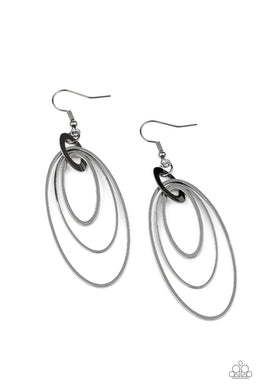 Shimmer Surge Black (Gunmetal) Earring freeshipping - JewLz4u Gemstone Gallery