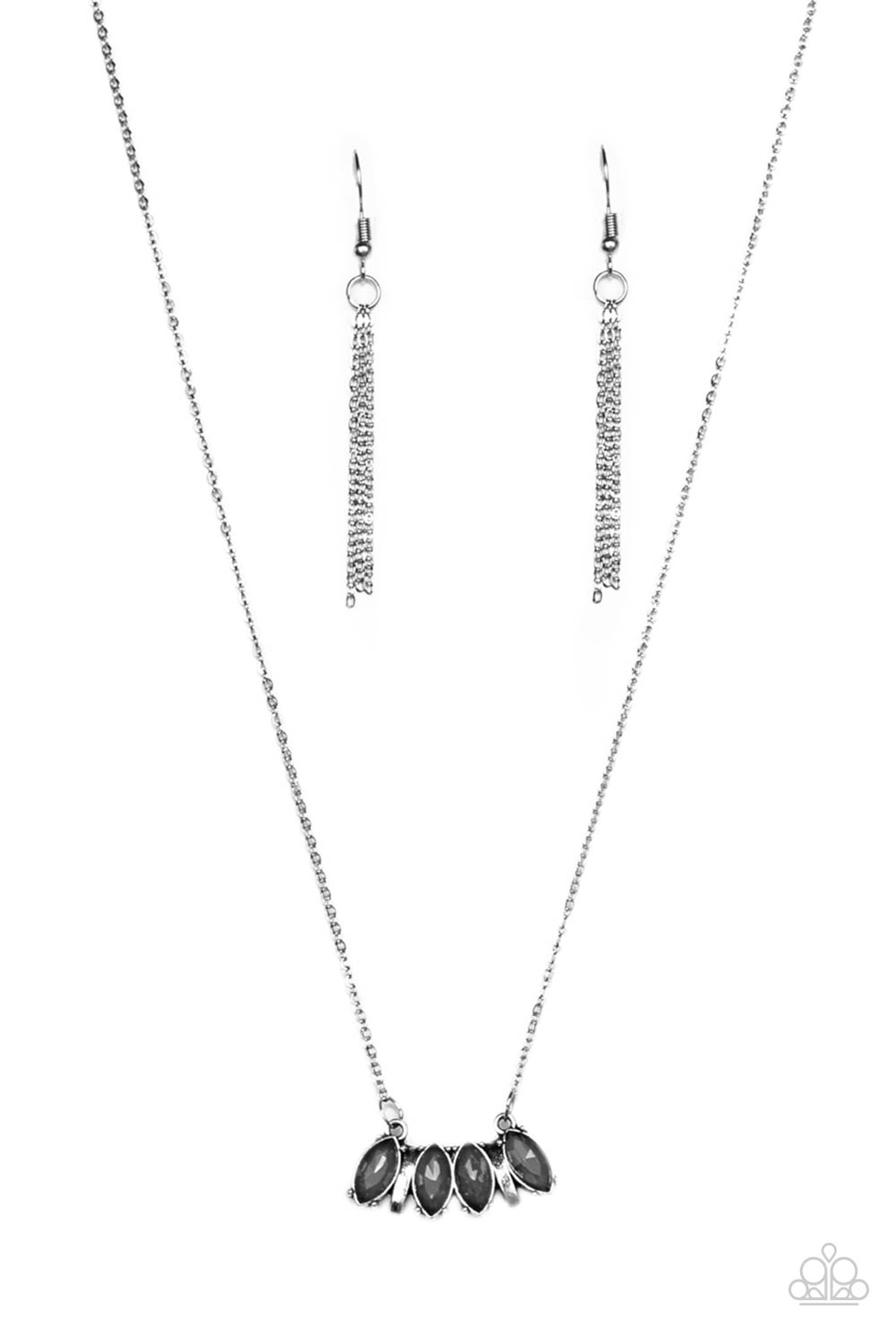 Deco Decadence - Silver Necklace freeshipping - JewLz4u Gemstone Gallery