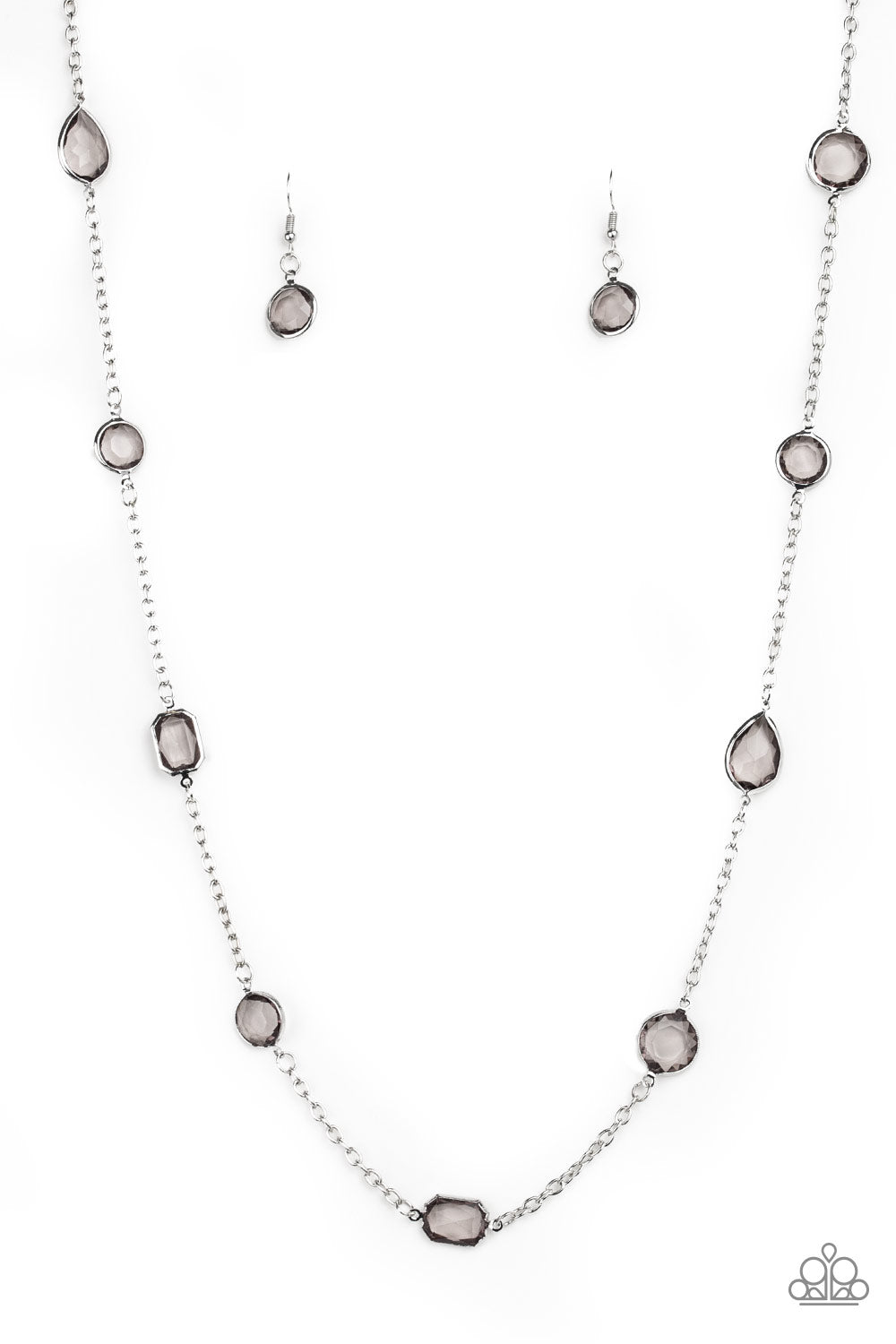 Glassy Glamorous - Silver Necklace freeshipping - JewLz4u Gemstone Gallery