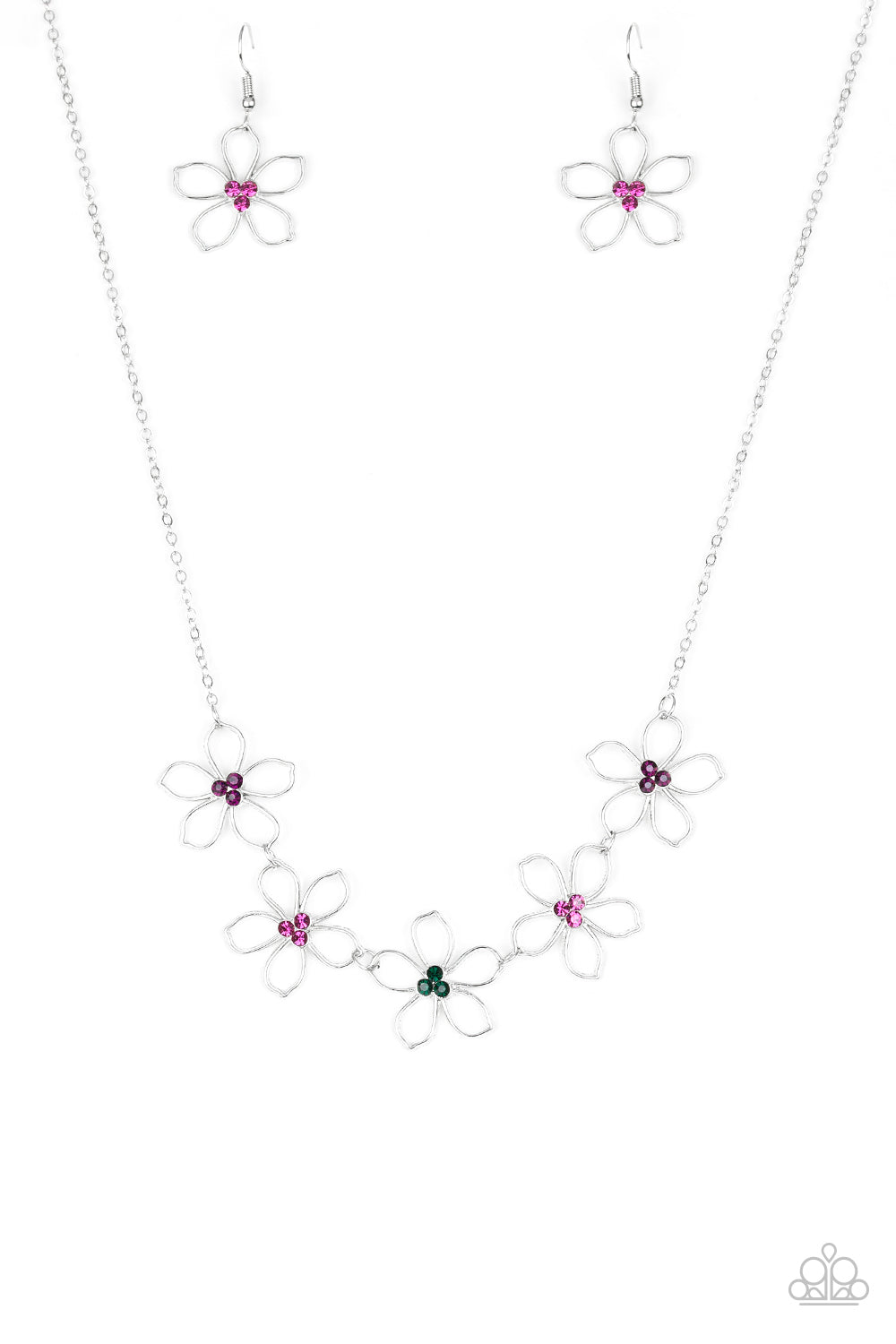 Hoppin Hibiscus - Multi Necklace freeshipping - JewLz4u Gemstone Gallery