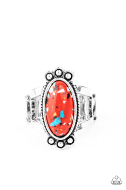 Psychedelic Deserts - Red Ring freeshipping - JewLz4u Gemstone Gallery