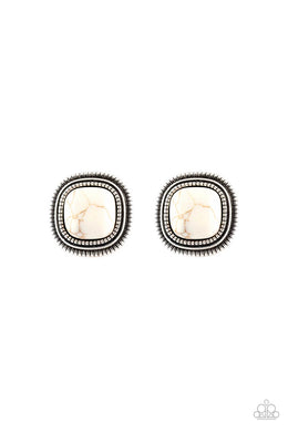 FRONTIER-Runner - White Post Earrings freeshipping - JewLz4u Gemstone Gallery