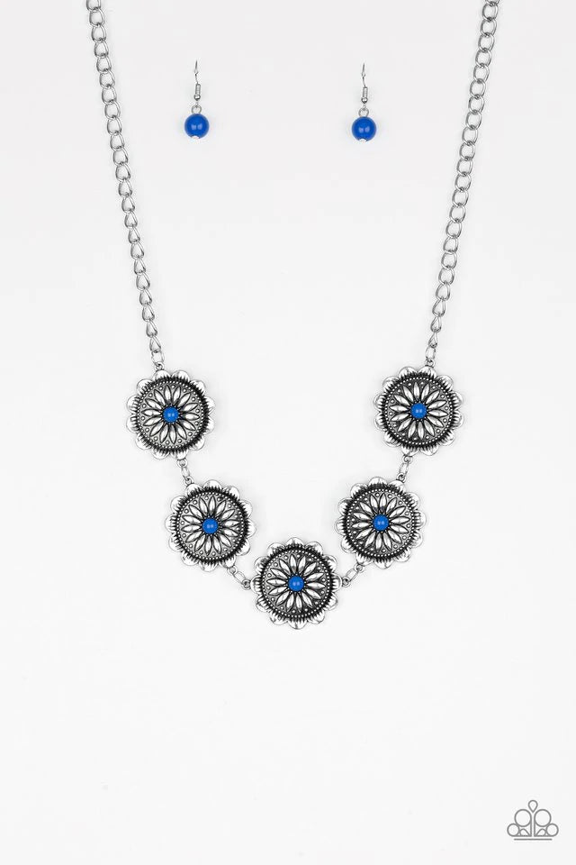 Me-dallions, Myself, and I - Blue Necklace