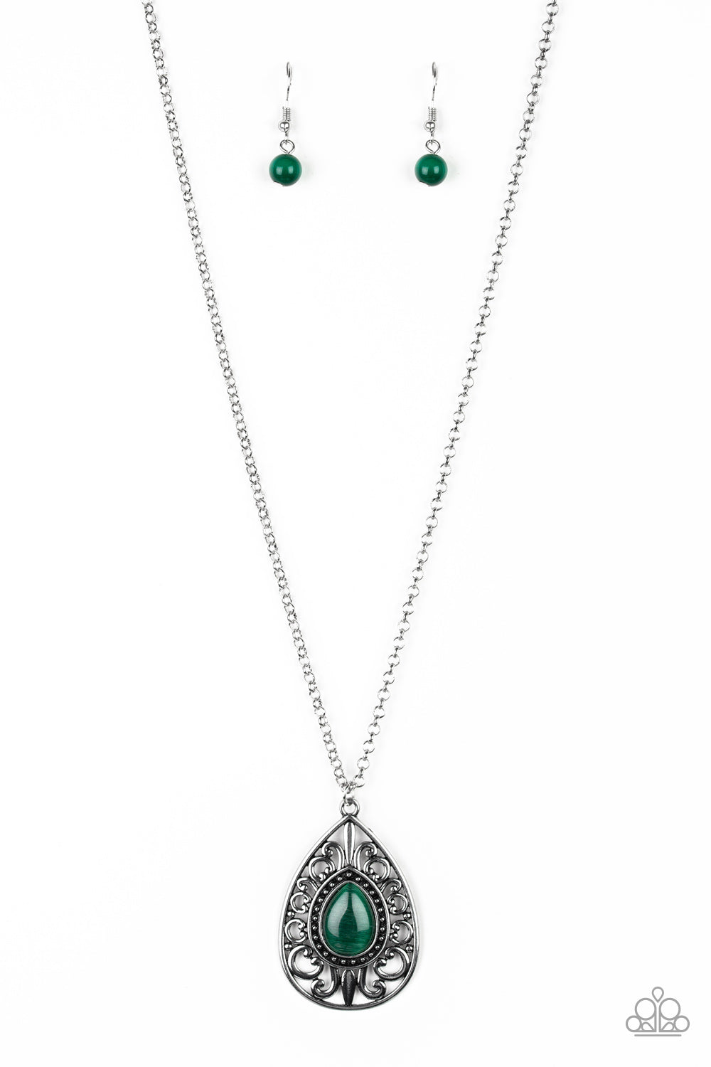 Modern Majesty - Green Necklace freeshipping - JewLz4u Gemstone Gallery