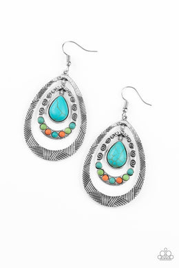 Terra Teardrops Multi Earring freeshipping - JewLz4u Gemstone Gallery