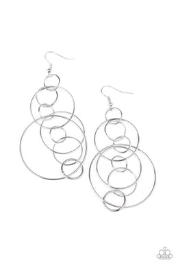 Running Circles Around You Silver Earring freeshipping - JewLz4u Gemstone Gallery