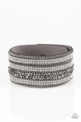 Really Rock Band Silver Wrap Bracelet freeshipping - JewLz4u Gemstone Gallery