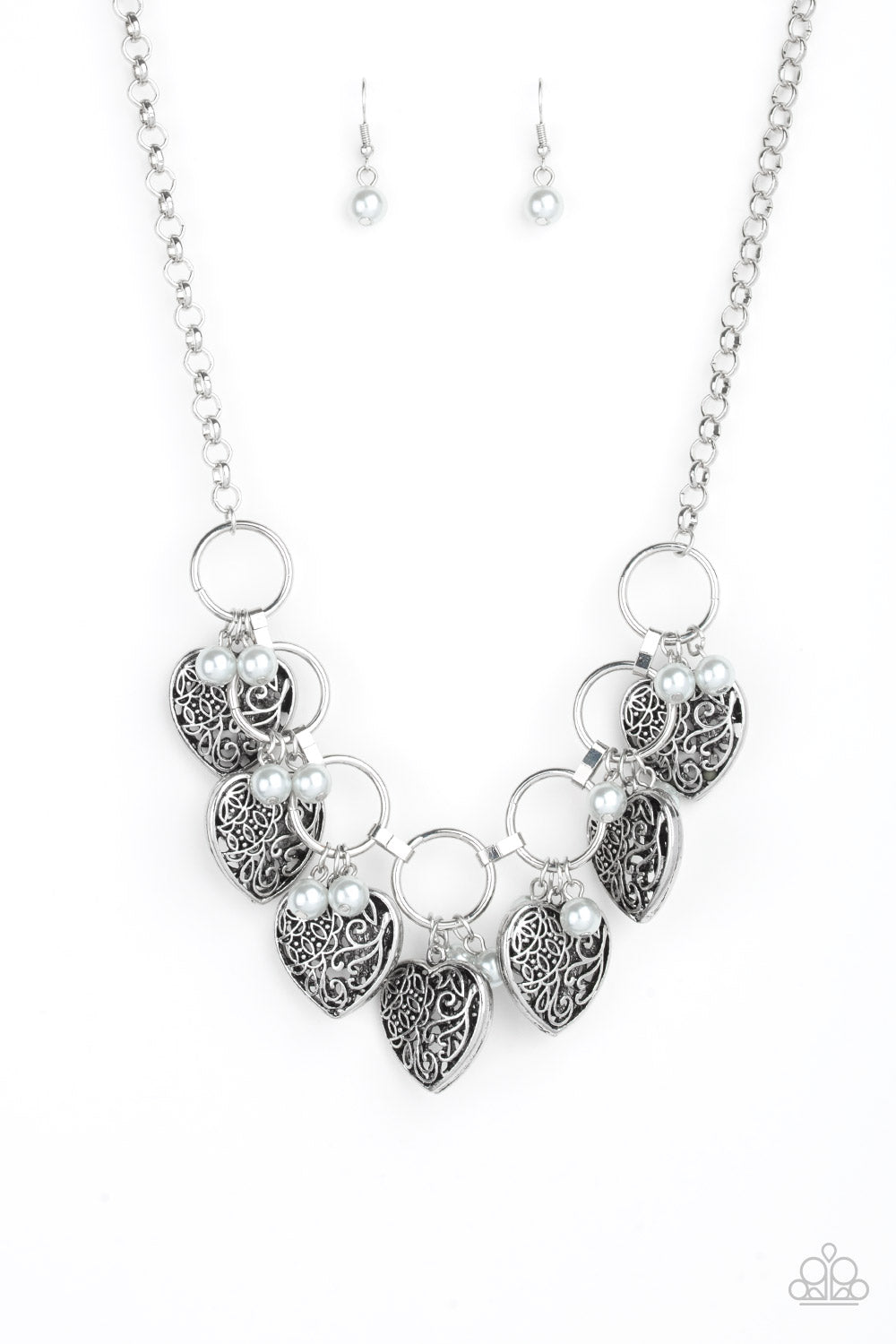 Very Valentine - Silver Necklace freeshipping - JewLz4u Gemstone Gallery
