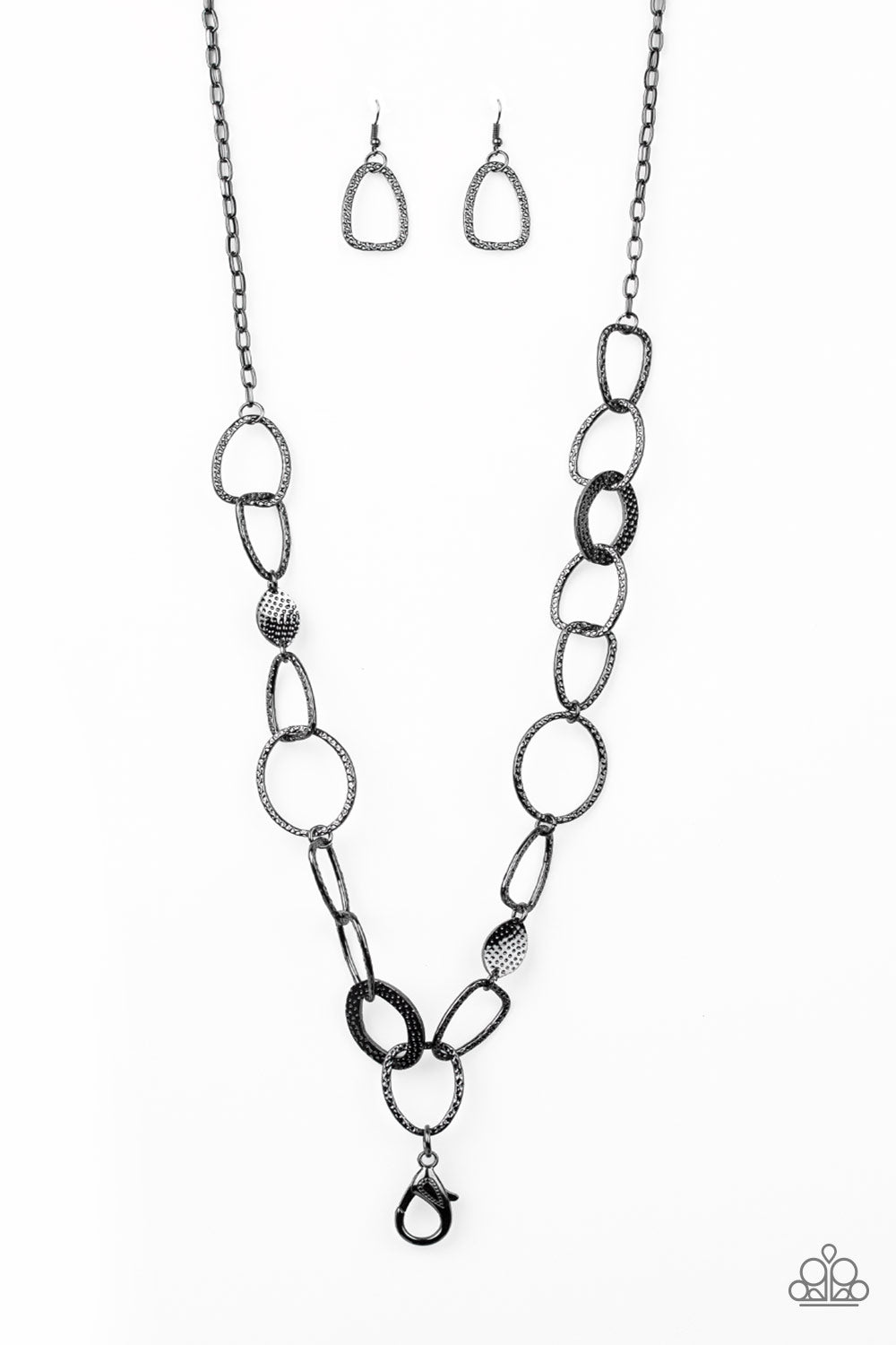 Metro Nouveau - Black Lanyard Necklace freeshipping - JewLz4u Gemstone Gallery