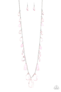 GLOW And Steady Wins The Race - Pink Necklace freeshipping - JewLz4u Gemstone Gallery