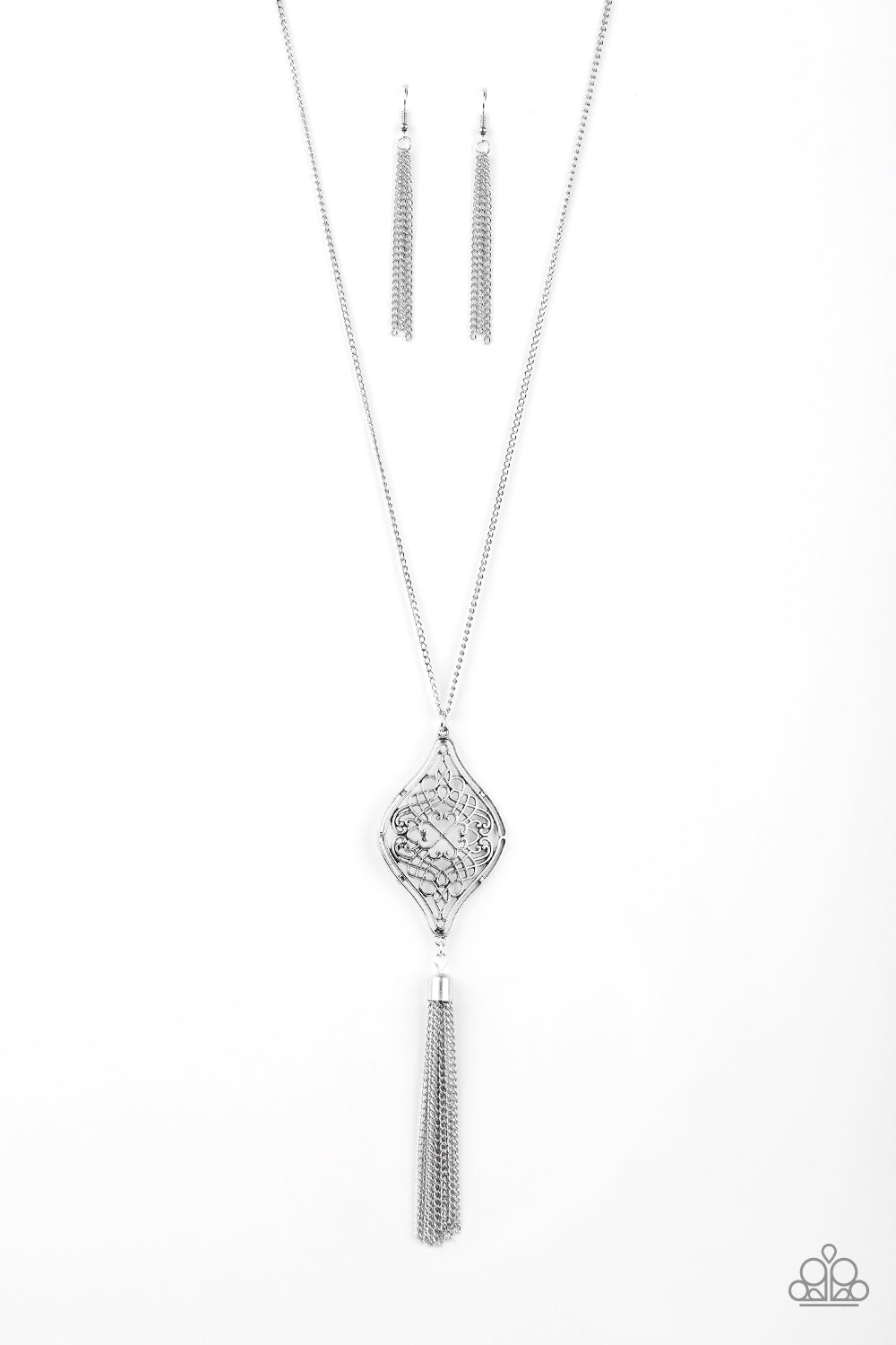 Totally Worth The TASSEL - Silver Necklace freeshipping - JewLz4u Gemstone Gallery