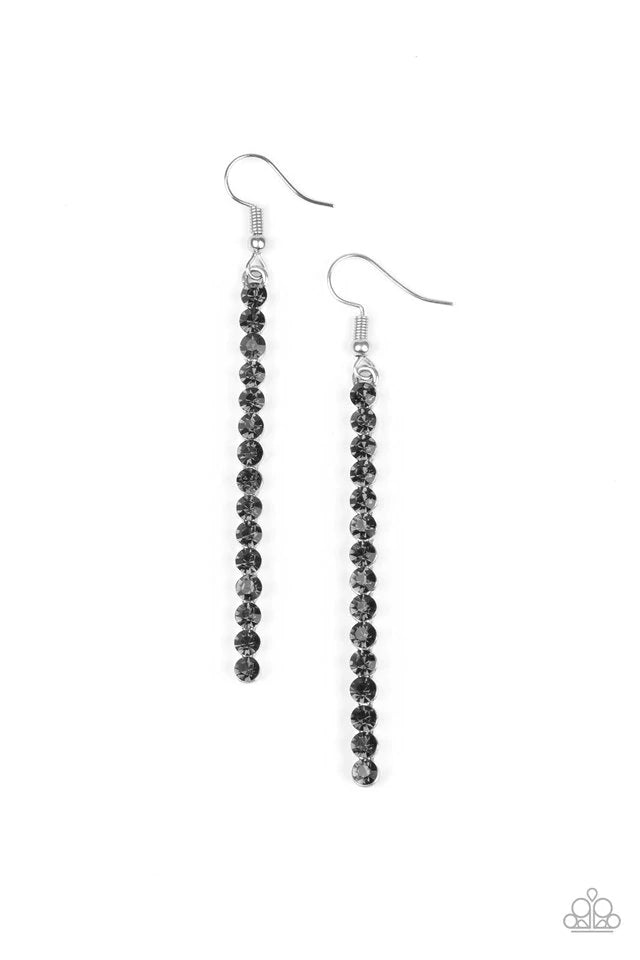 Grunge Meets Glamour - Silver (Hematite) Earring