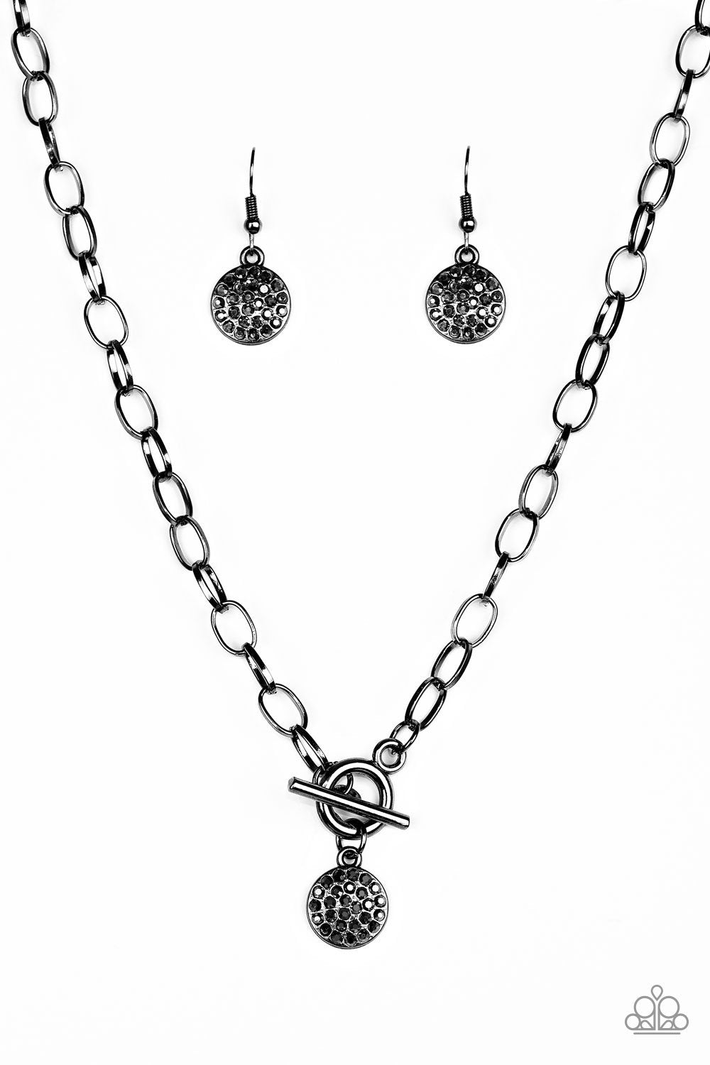 Sorority Sisters - Black (Gunmetal) Necklace freeshipping - JewLz4u Gemstone Gallery