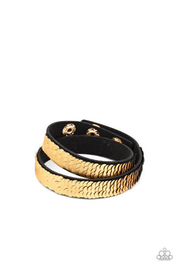 Under The SEQUINS - Gold (Reversible Gold/Black) Bracelet freeshipping - JewLz4u Gemstone Gallery