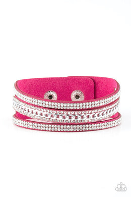 Rollin' In Rhinestones - Pink Urban Bracelet freeshipping - JewLz4u Gemstone Gallery