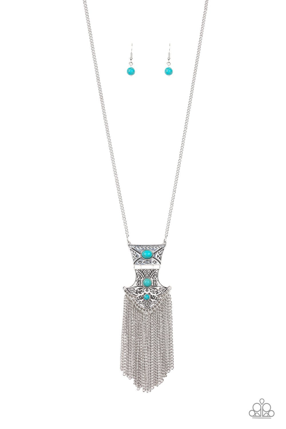 Totem Tassel Blue Necklace freeshipping - JewLz4u Gemstone Gallery