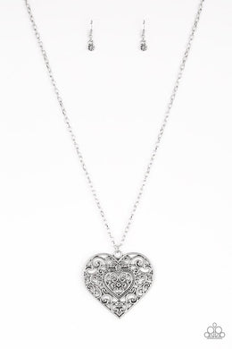 Classic Casanova Silver (Heart) Necklace freeshipping - JewLz4u Gemstone Gallery