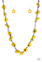 Load image into Gallery viewer, Waikiki Winds Yellow Wood Necklace freeshipping - JewLz4u Gemstone Gallery
