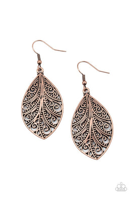 One VINE Day - Copper Earring freeshipping - JewLz4u Gemstone Gallery