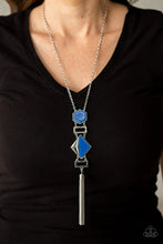 Load image into Gallery viewer, STRIPE Up a Conversation - Blue Necklace
