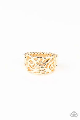 Ivy Leaguer Gold Ring freeshipping - JewLz4u Gemstone Gallery