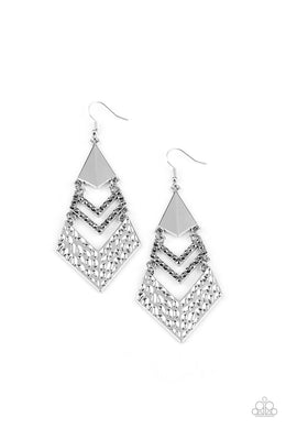 Work Hazard Silver Earring freeshipping - JewLz4u Gemstone Gallery